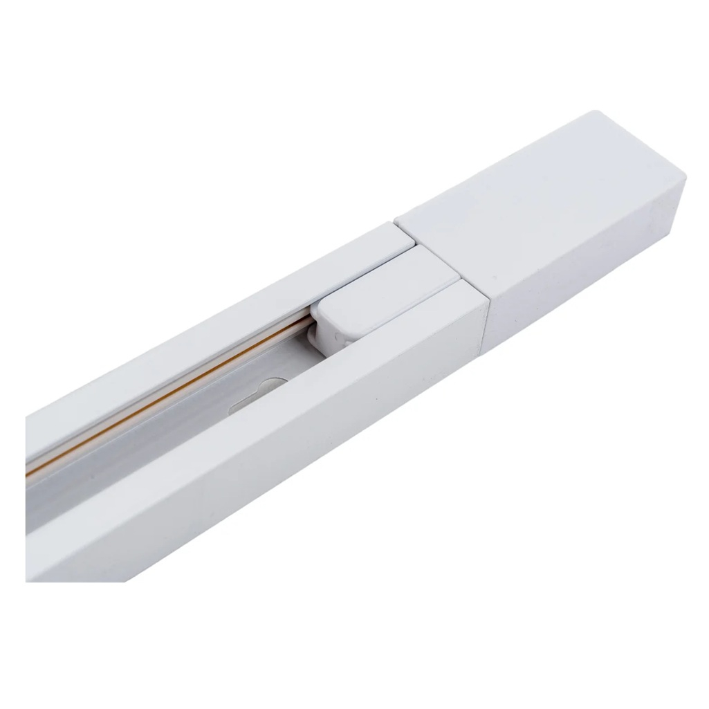 Шинопровод встраиваемый Volpe UBX-Q122 GS2 с заглушкой и вводом питания, алюминий, белый  длина 1 метр