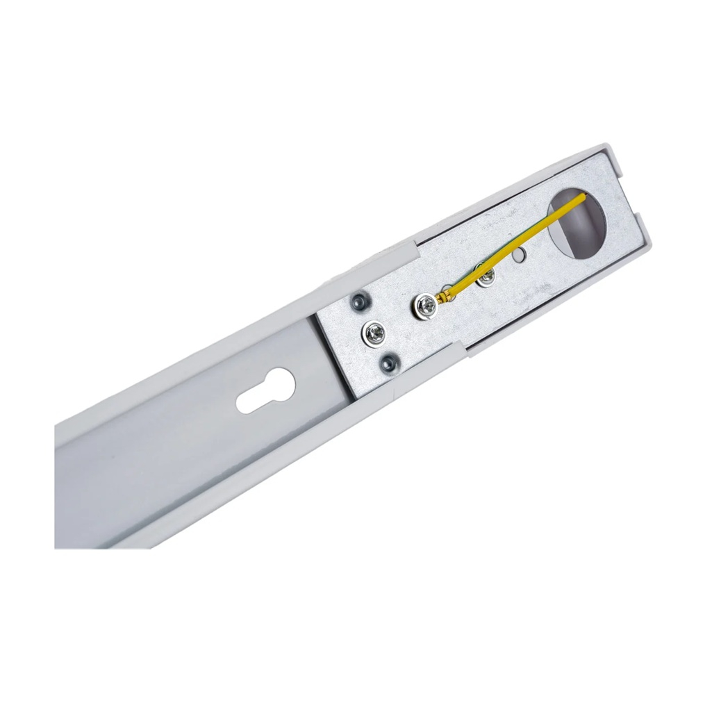 Шинопровод встраиваемый Volpe UBX-Q122 GS2 с заглушкой и вводом питания, алюминий, белый  длина 1 метр