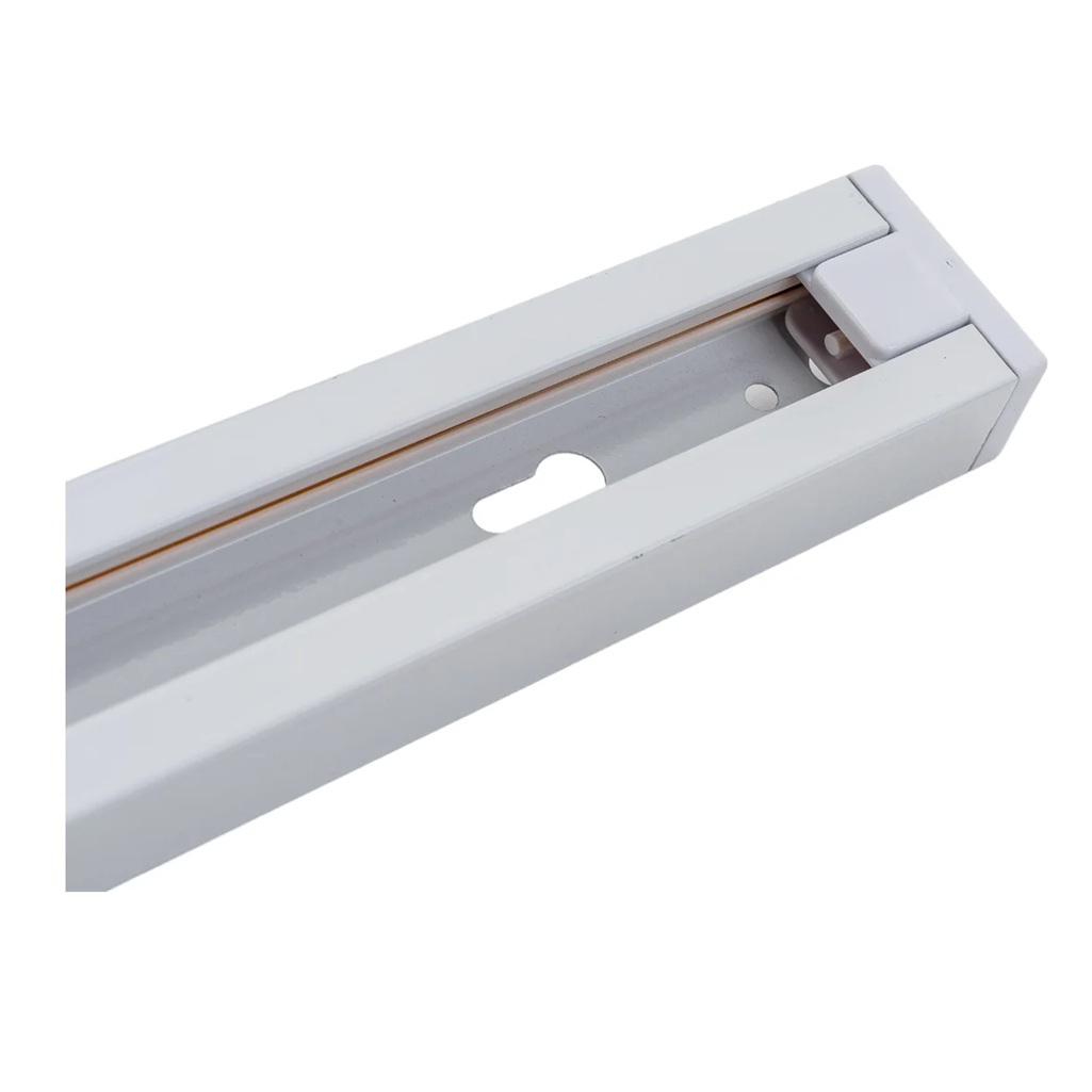 Шинопровод встраиваемый Volpe UBX-Q122 GS2 с заглушкой и вводом питания, алюминий, белый  длина 1 метр