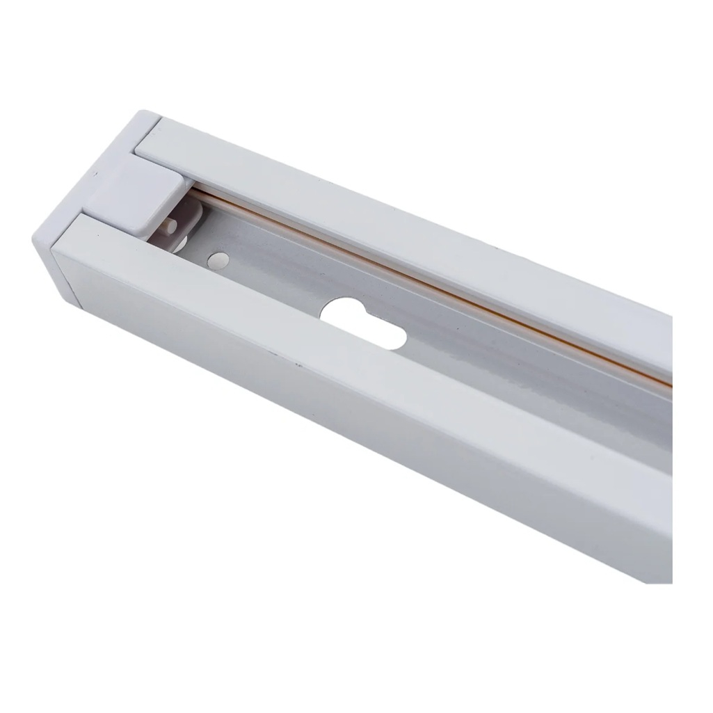 Шинопровод встраиваемый Volpe UBX-Q122 GS2 с заглушкой и вводом питания, алюминий, белый  длина 1 метр