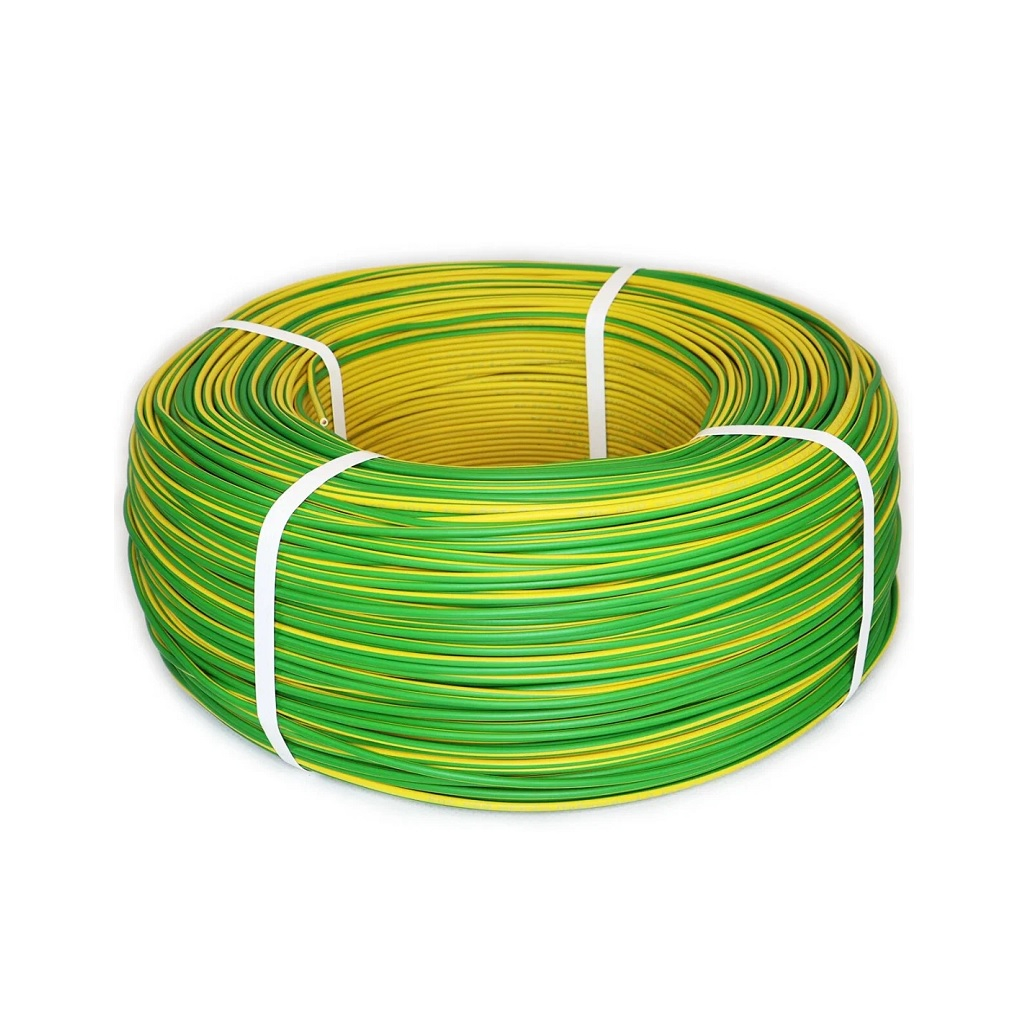 Провод силовой ПуГВ гибкий ПВ 3-10, 1х10 кв.мм, установочный, желто-зеленый, длина 3 метра