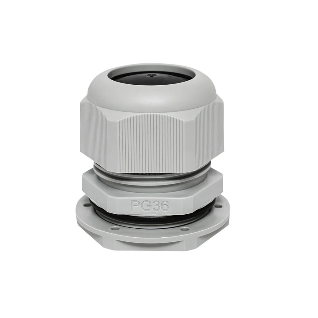 Сальник EKF PG36, IP54, для кабеля диаметром 22-32 мм, пластиковый, серый, plc-pg-36