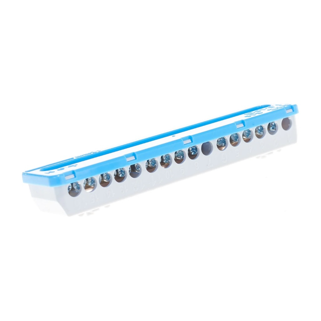 Клеммник силовой винтовой ABB N7x16-9х6 мм, NK/S16 100А, термопласт, синий