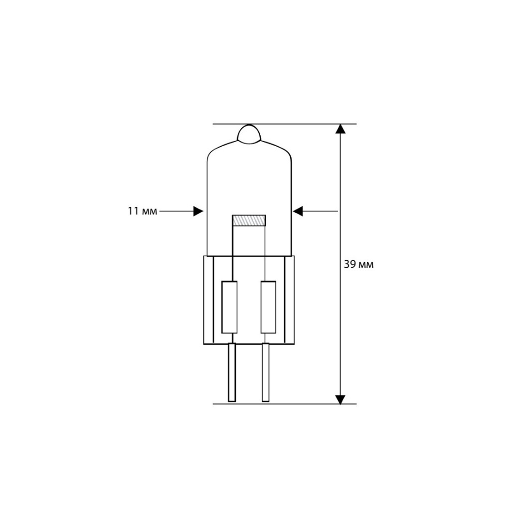 Лампа галогенная Camelion JD 220V 35W G6.35 без рефлектора, 5203
