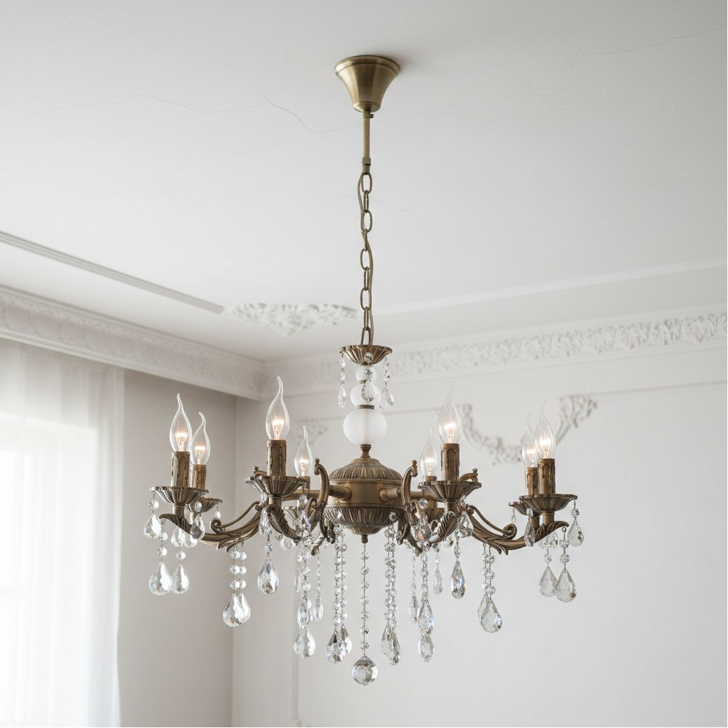 Люстра Illumico IL0185-3CSQ-24 BK AB Castor, 8 ламп, E14, 320 Вт, хрусталь, до 48 кв.м