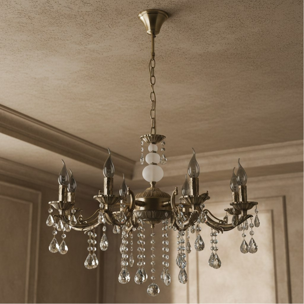 Люстра Illumico IL0185-3CSQ-24 BK AB Castor, 8 ламп, E14, 320 Вт, хрусталь, до 48 кв.м