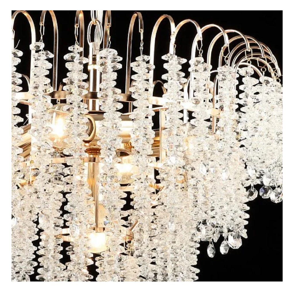 Люстра Reluce 98620-0.4-05 FGD, 5 ламп, E27, 300 Вт, хрусталь, до 15 кв.м