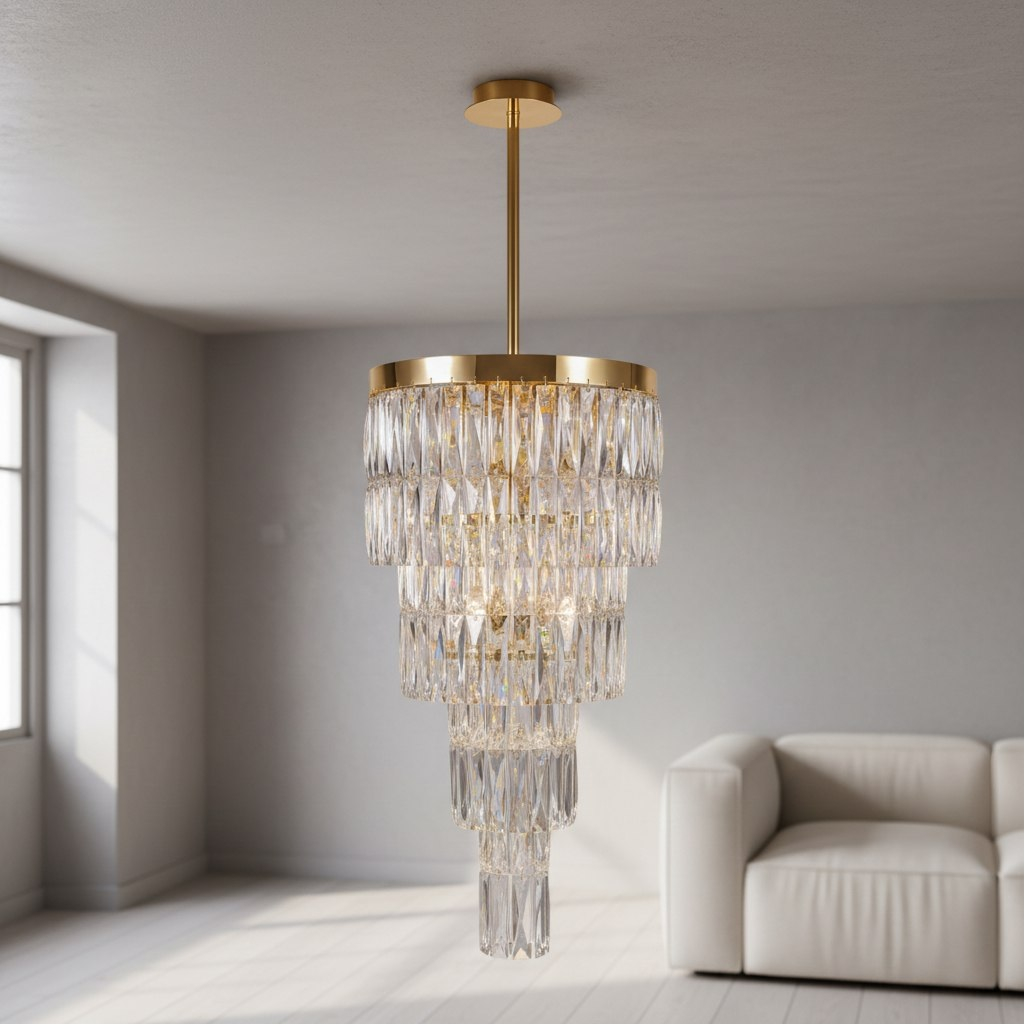 Люстра Reluce 04772-0.4-11 DN GD, 11 ламп, E14, 440 Вт, хрусталь, до 22 кв.м