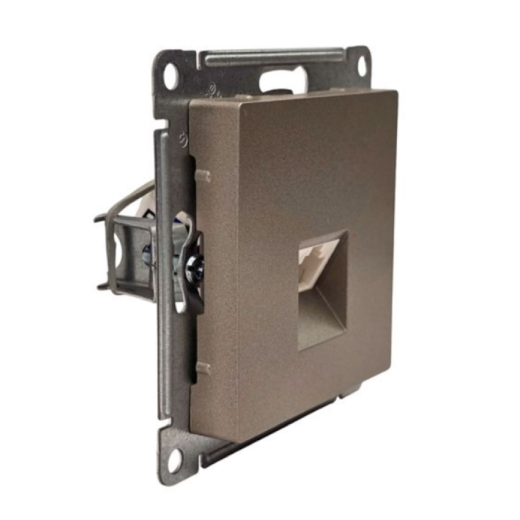 Розетка компьютерная Systeme Electric AtlasDesign ATN000583 RJ45 5Е, встраиваемая, шампань