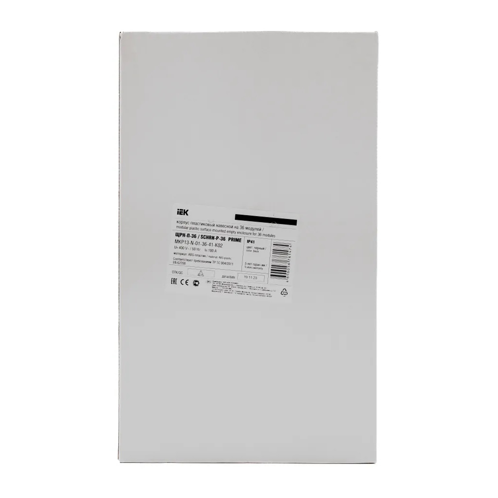 Корпус пластиковый навесной IEK Prime ЩРН-П-36, MKP13-N-01-36-41-K02, IP41, 36 модулей, черный 