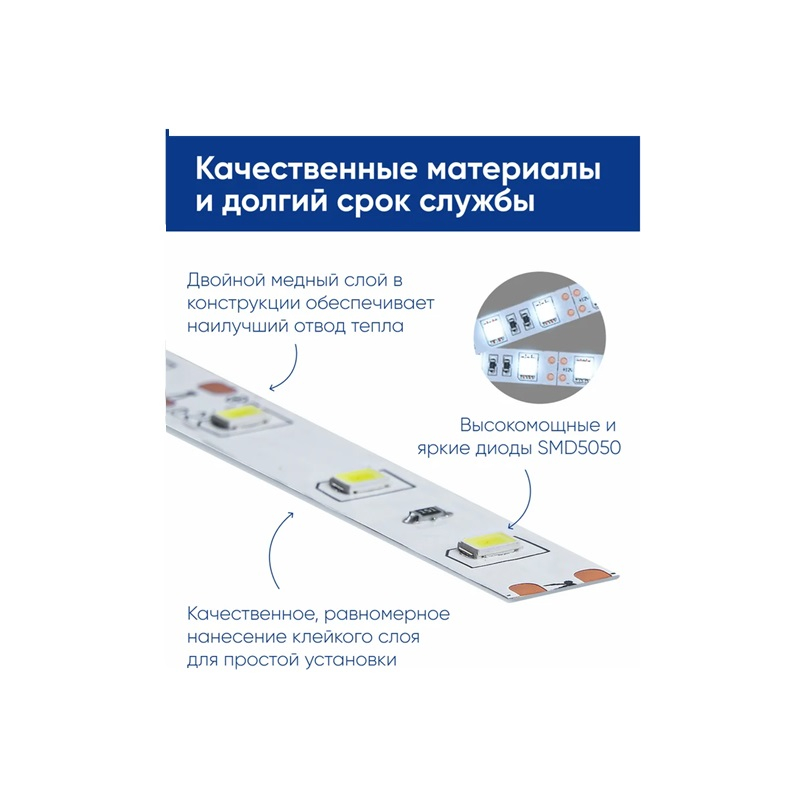 Лента светодиодная Feron LS606 12V 14.4W/м 6500К 27644