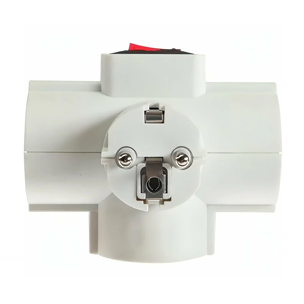 Разветвитель сетевой Uniel S-GES3-16TR с выключателем, с заземлением, 3 розетки, 3.5 кВт