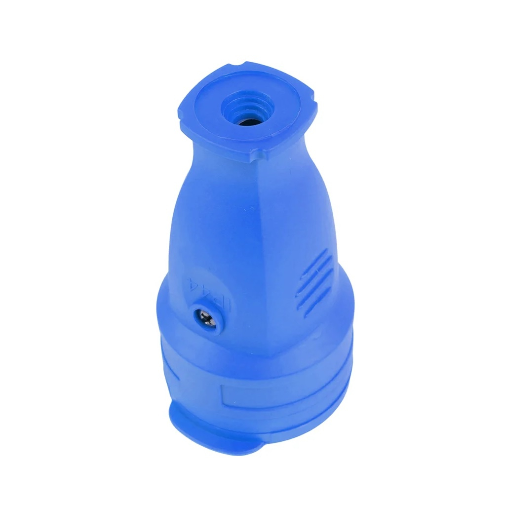 Розетка 1-местная Stekker RST16-21-44 Одри 39196, с заземлением, переносная, с крышкой, каучук, цвет синий  