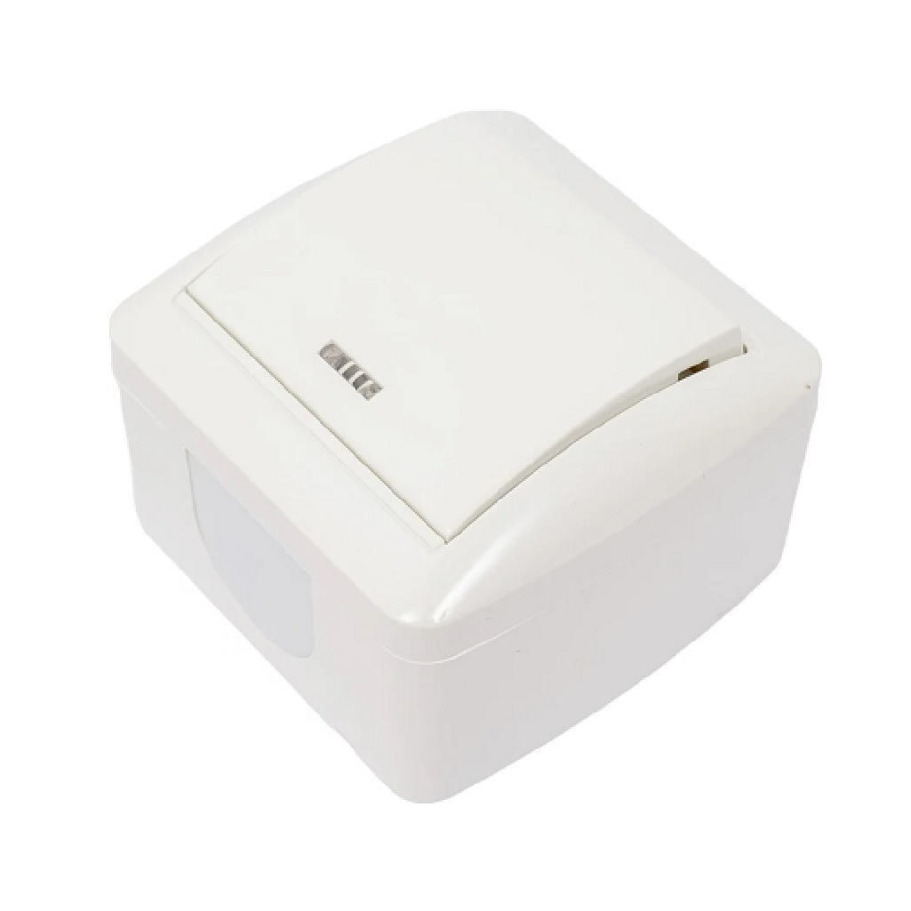 Выключатель одноклавишный TDM Electric Селигер SQ1818-0003, накладной, оконечный белый