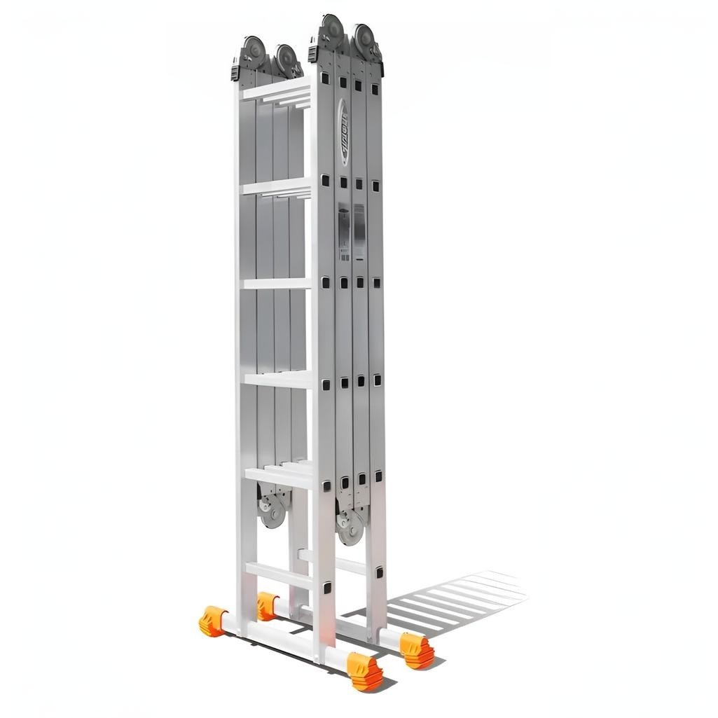 Лестница трансформер Эйфель Классик, алюминиевая, 2х5+2х6 ступени, 4 секции, нагрузка до 150 кг