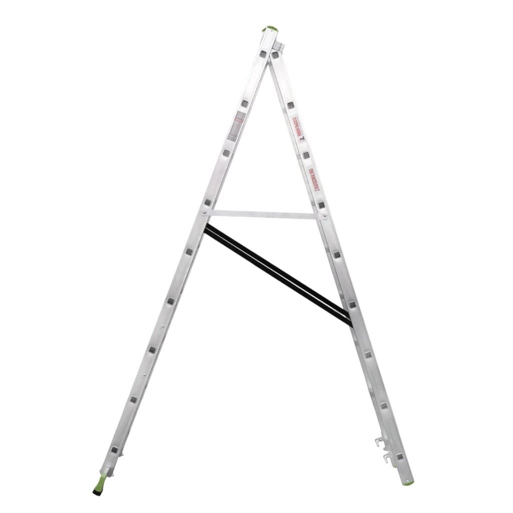 Лестница-стремянка Высота VL2-9, 9 ступеней, 2 секции, алюминиевая, нагрузка до 150 кг