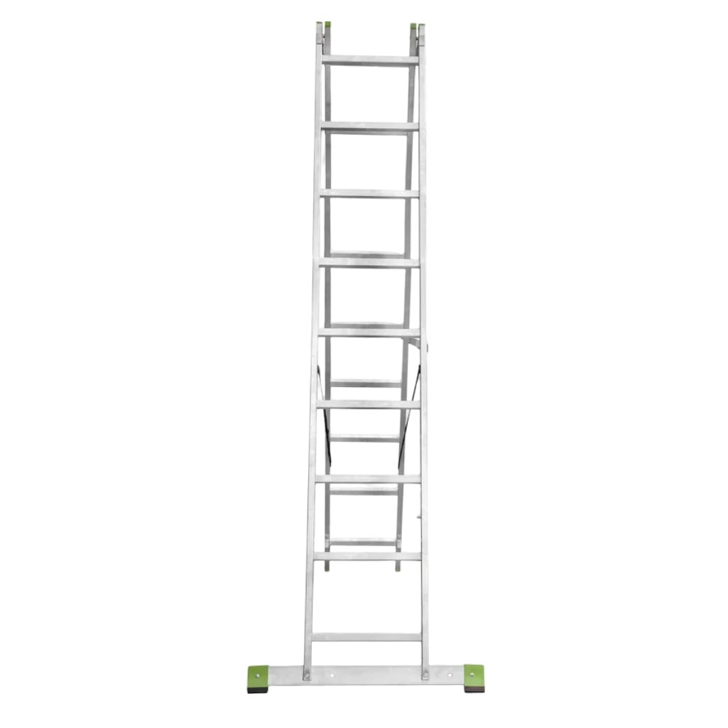 Лестница-стремянка Высота VL2-9, 9 ступеней, 2 секции, алюминиевая, нагрузка до 150 кг