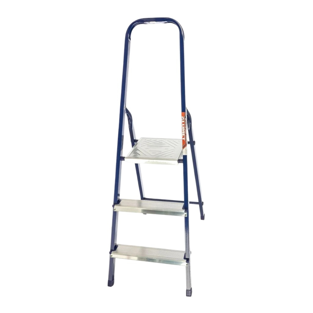 Лестница-стремянка Алюмет, 3 ступени, 1 секция, стальная, нагрузка до 150 кг