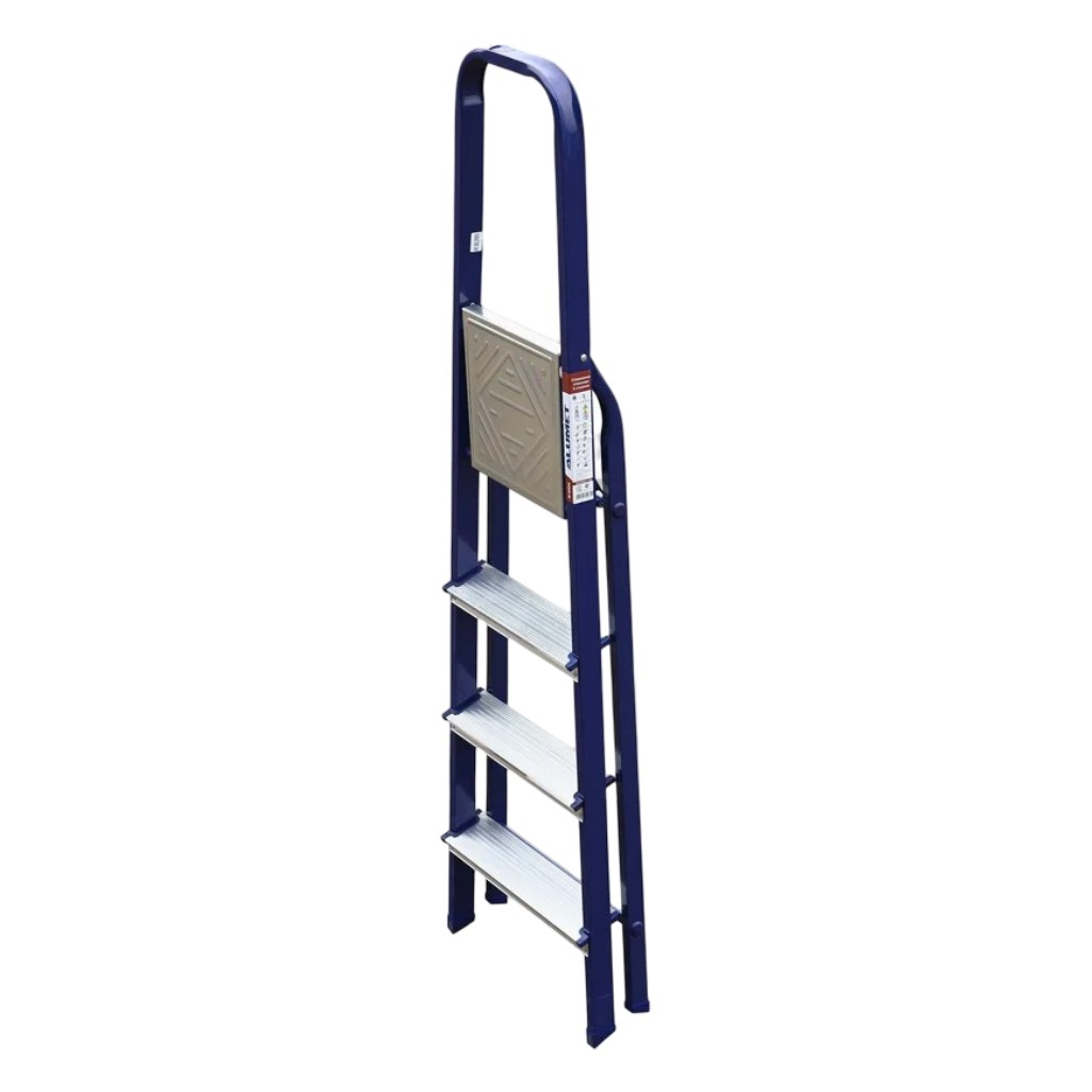 Лестница-стремянка Алюмет, 4 ступени, 1 секция, стальная, нагрузка до 150 кг