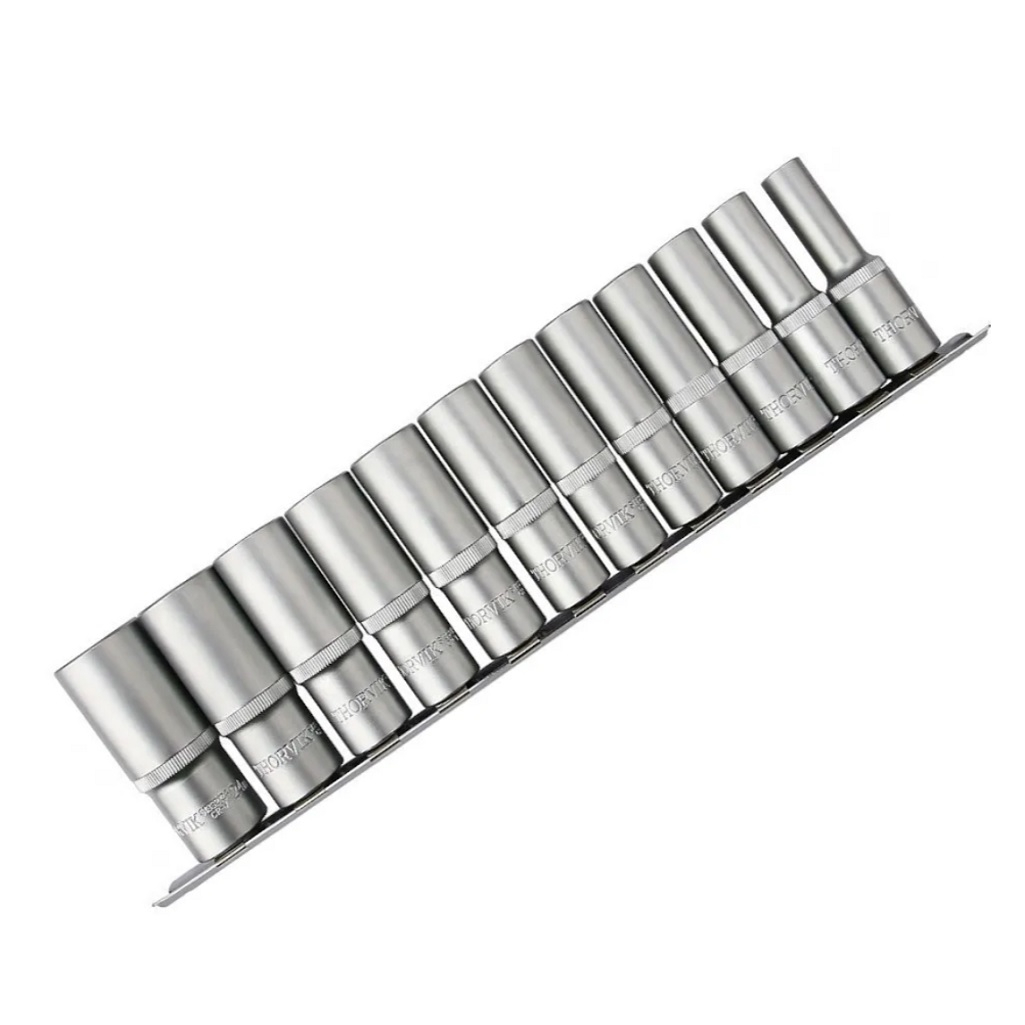 Набор головок глубоких Thorvik S13S2112SM, универсальный, 10-24 мм, 12 предметов