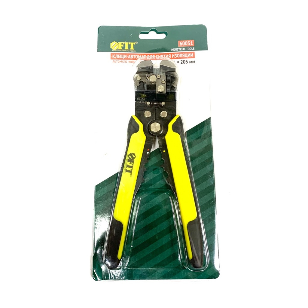 Клещи - автомат для зачистки изоляции FIT 60031, регулируемый диаметр 0.2-6.0 мм, 205 мм 