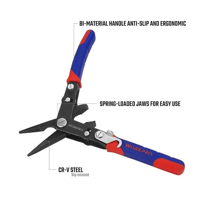 Плоскогубцы Workpro 2 в 1 200 мм WP231084