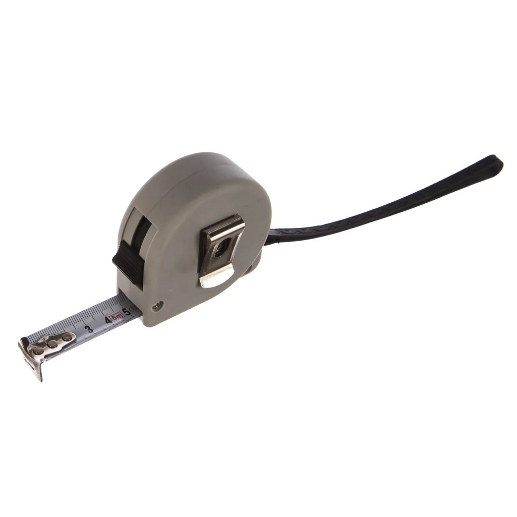 Рулетка Matrix Fine 31017, 5 м х 19 мм, пластиковый корпус, четкая разметка шкалы, фиксатор ленты