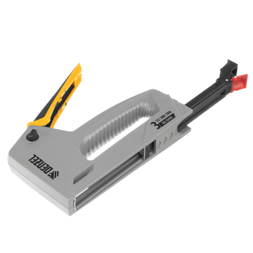 Степлер мебельный Denzel 40213, тип 53, 6-14 мм, пластиковый корпус, регулировка силы удара