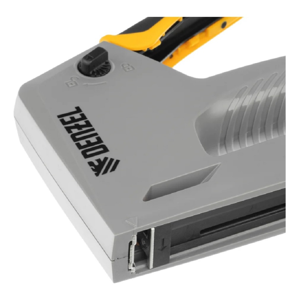 Степлер мебельный Denzel 40213, тип 53, 6-14 мм, пластиковый корпус, регулировка силы удара