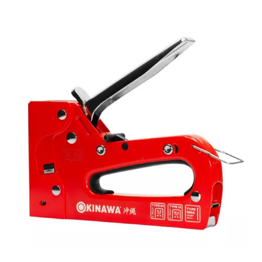 Степлер строительный Okinawa 2364, 3 в 1, ручной, регулируемая сила удара