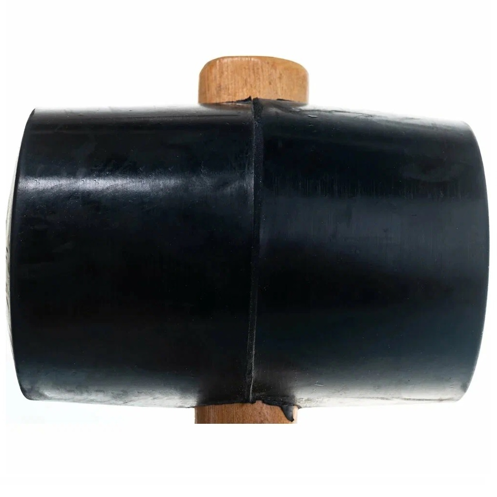 Киянка резиновая Sparta 11161, черная резина, с деревянной рукояткой, 1130 гр