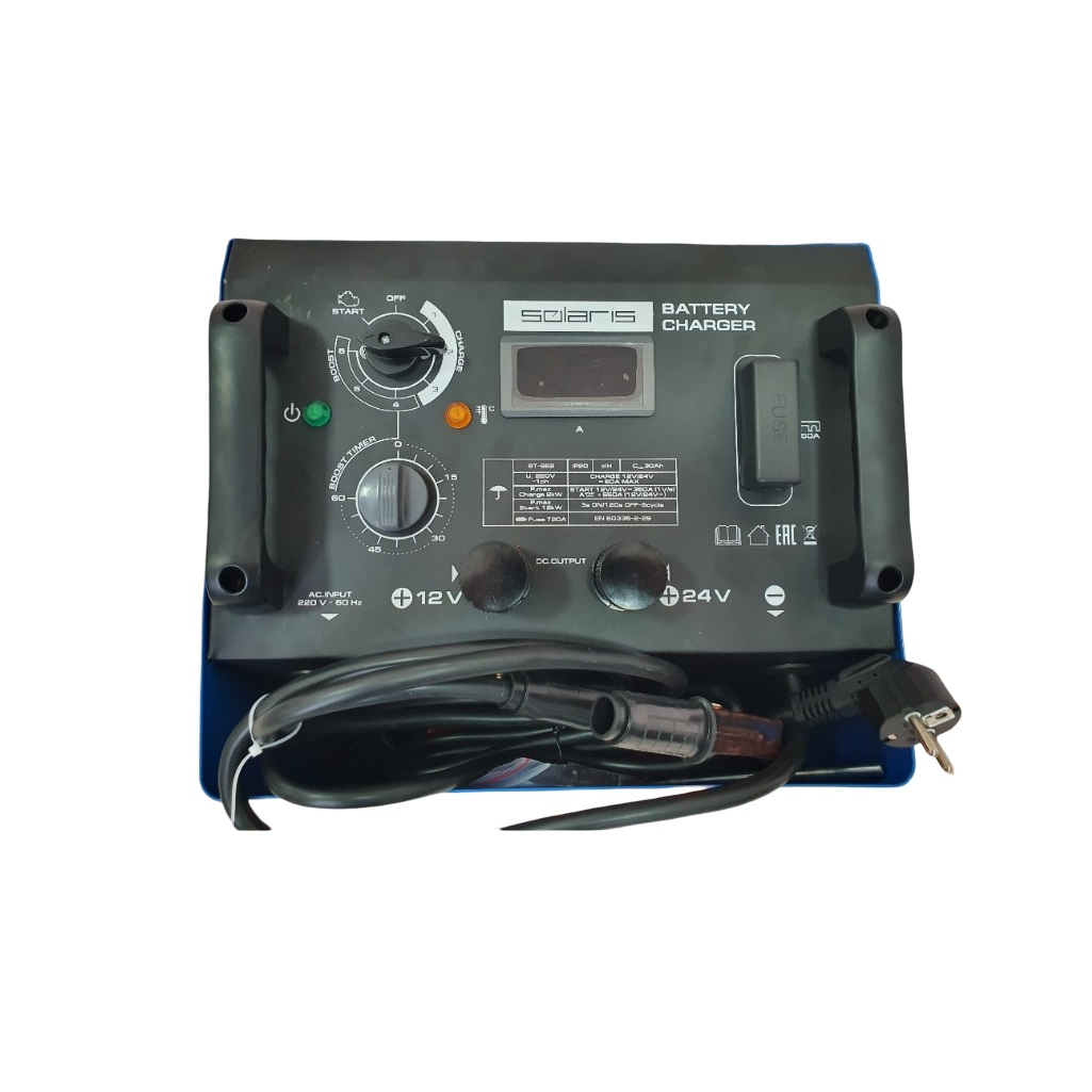 Пуско-зарядное устройство Solaris ST-652, SL2915-6, 12В/24В, 350А/650А, таймер