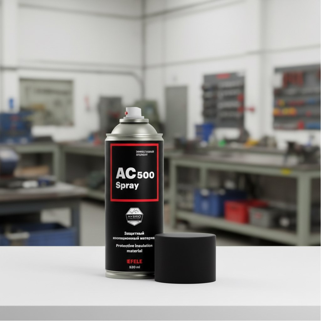 Изолента жидкая Efele AC-500 для ремонта электроники, спрей, синяя, 520 мл