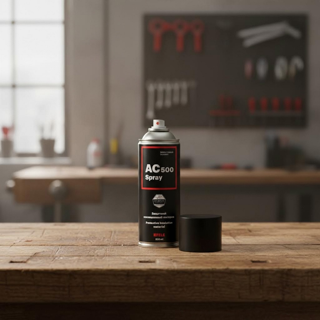 Изолента жидкая Efele AC-500 для ремонта электроники, спрей, синяя, 520 мл