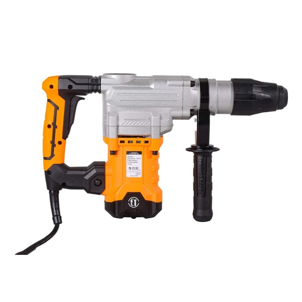 Перфоратор Вихрь П-2000к-м 72/3/21, блокировка кнопки включения, качественная изоляция