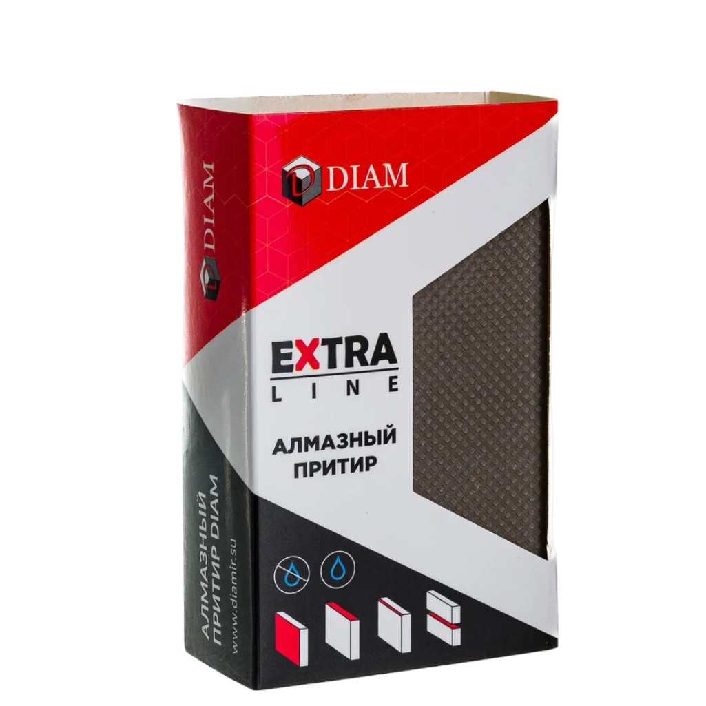 Губка шлифовальная DIAM Extra Line 000682, притир алмазный, размер 50х99 мм, Р400, ручное шлифование