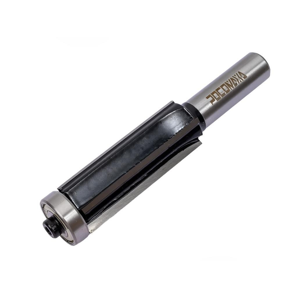 Фреза концевая Росомаха d12 мм, D19 мм, H50 мм, кромочная прямая с нижним подшипником, 802018