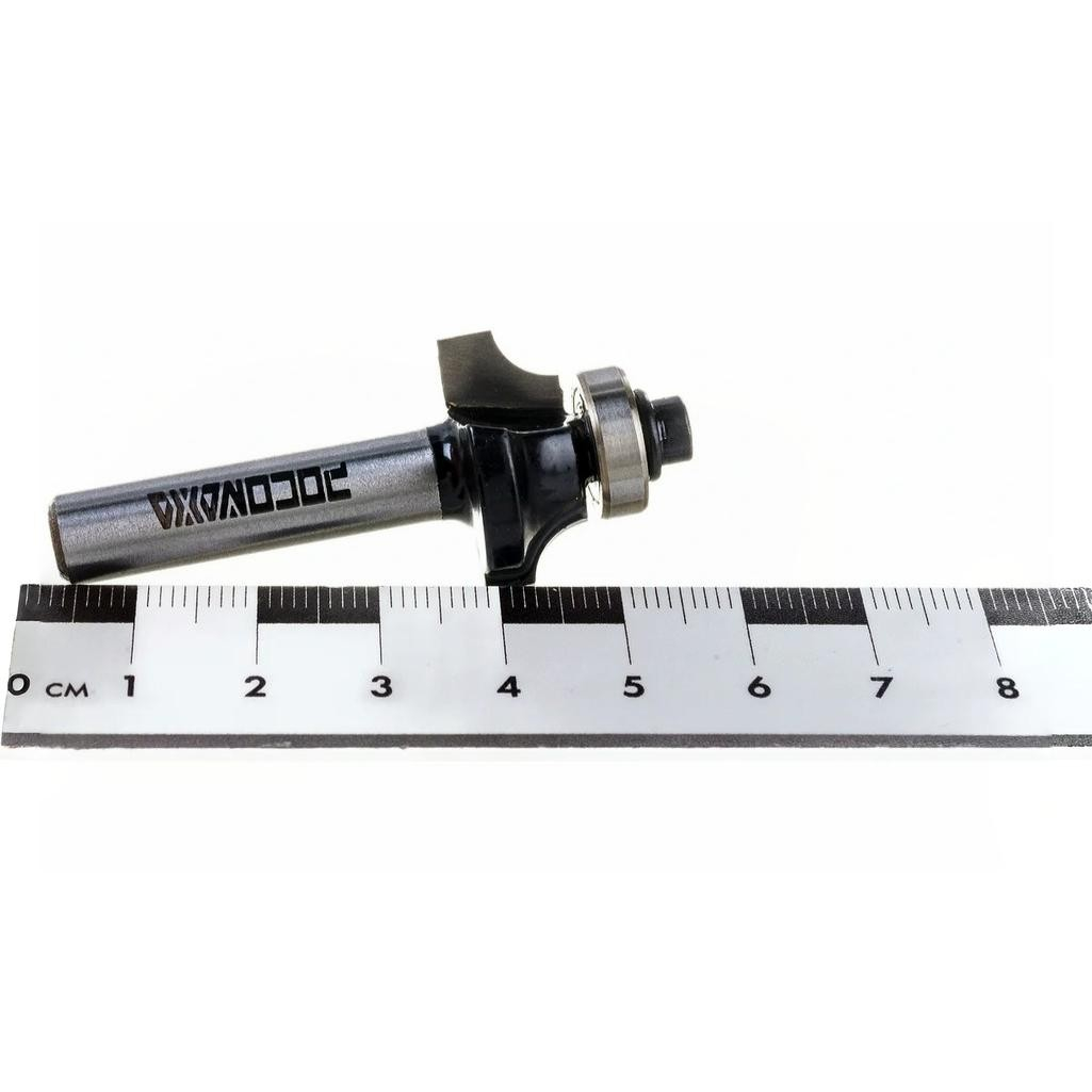 Фреза концевая Росомаха d8 мм, D22 мм, H10 мм, R5 мм, кромочная калевочная, 801705