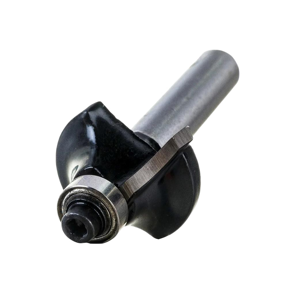 Фреза концевая Росомаха d8 мм, D25 мм, H11 мм, R6 мм, кромочная калевочная с нижним подшипником, 801901 