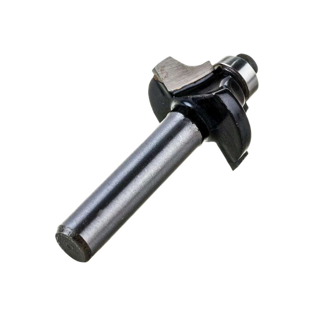 Фреза концевая Росомаха d8 мм, D25 мм, H11 мм, R6 мм, кромочная калевочная с нижним подшипником, 801901 