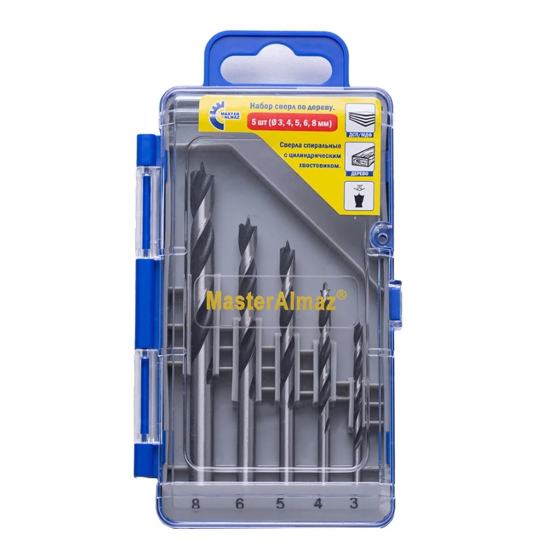 Набор сверл по дереву Мастер Алмаз 5 шт. 10507811