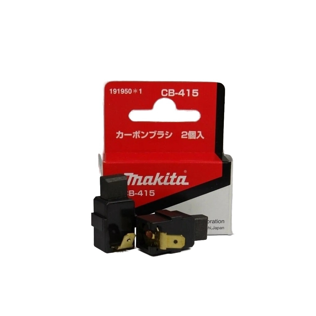 Щетки угольные Makita CB 415, 191950-1, графитовые, 6х8.9х8.7 мм, для УШМ, шуруповертов, дрелей