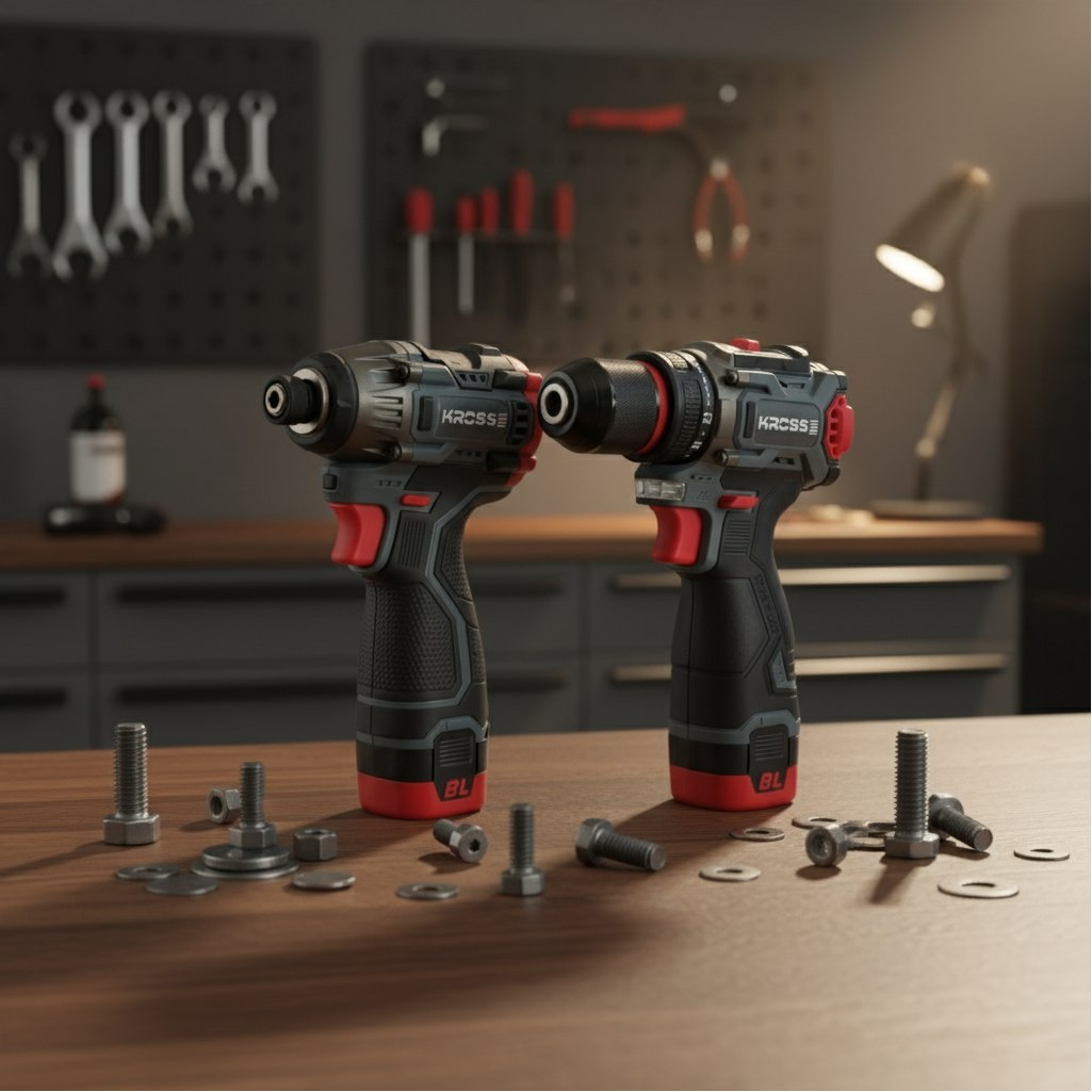 Набор аккумуляторного инструмента Kross KLi16BL+KLi16TD(TYPE2), УШМ+гайковерт, 16В, 2 акк. х 2,0Ah+з.у.