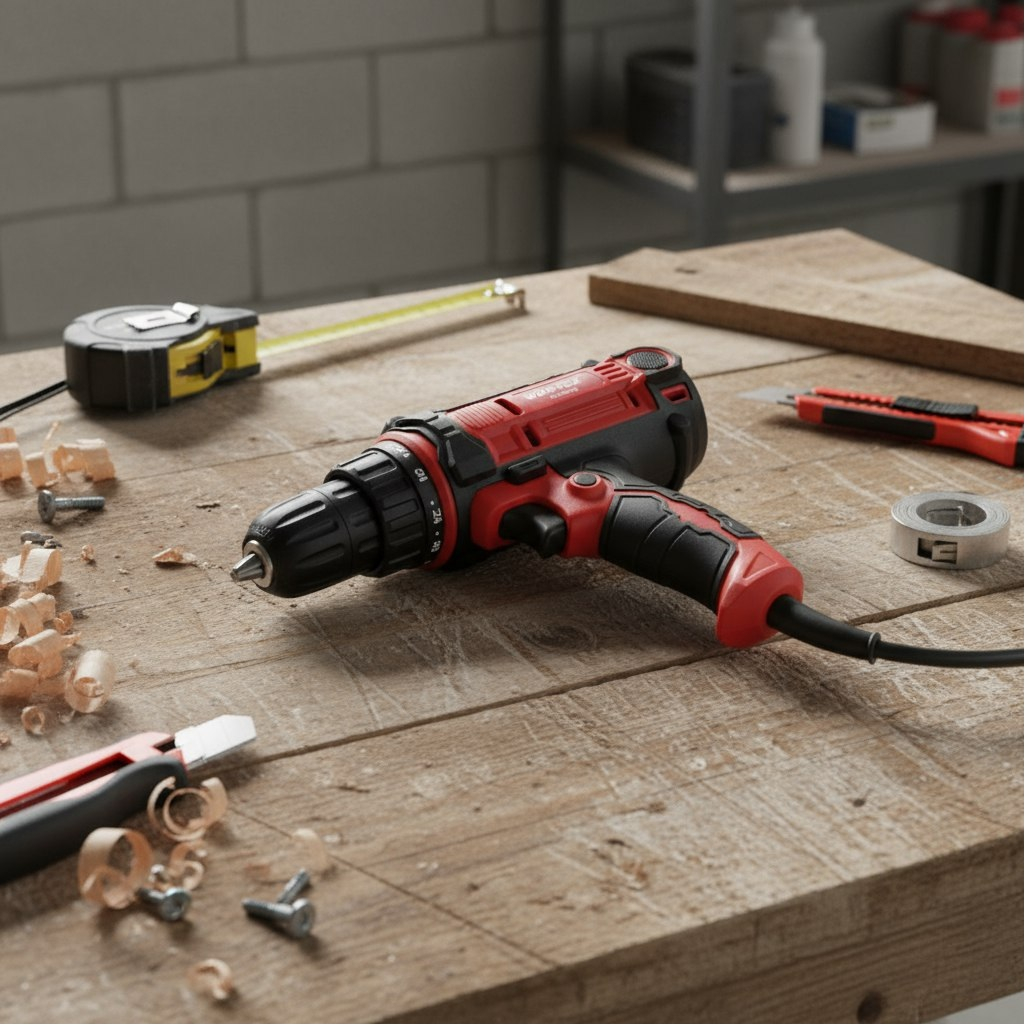 Дрель-шуруповерт Wortex DR 1025-1 D, 2 скорости, 50 Нм, 300 Вт