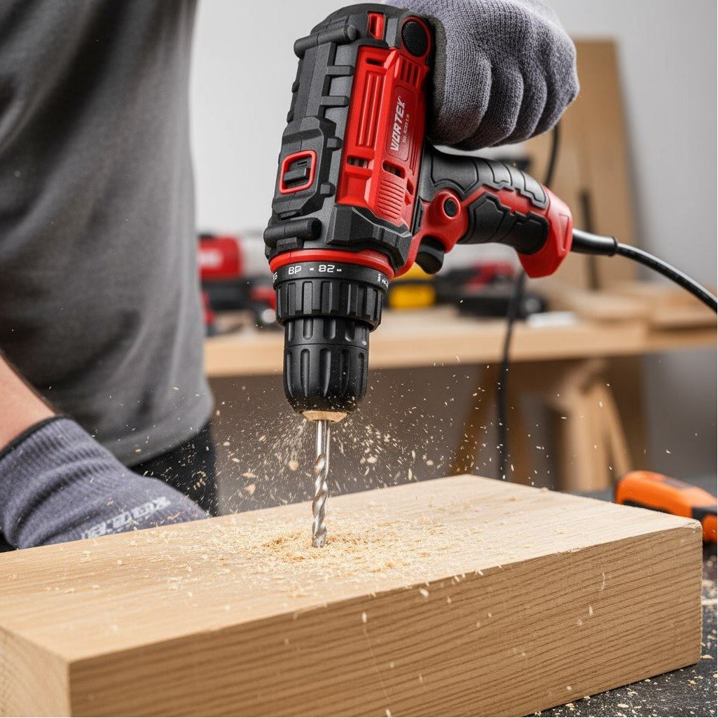 Дрель-шуруповерт Wortex DR 1025-1 D, 2 скорости, 50 Нм, 300 Вт