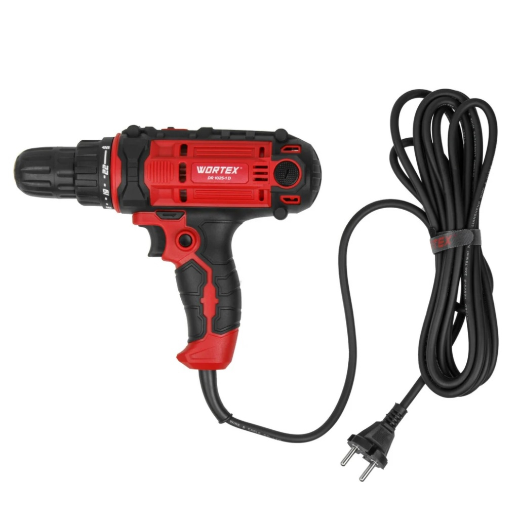 Дрель-шуруповерт Wortex DR 1025-1 D, 2 скорости, 50 Нм, 300 Вт