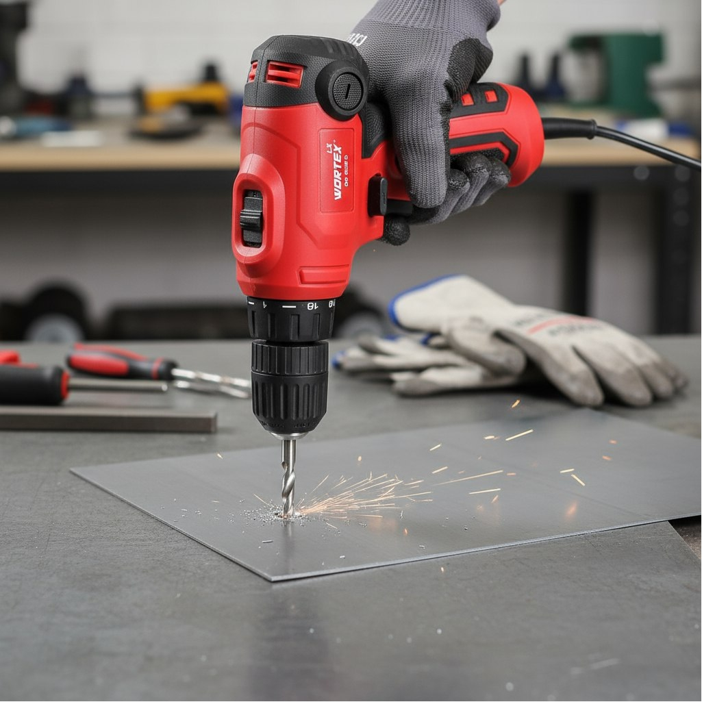 Дрель-шуруповерт Wortex DR 1025 D, 2 скорости, 30 Нм, 400 Вт