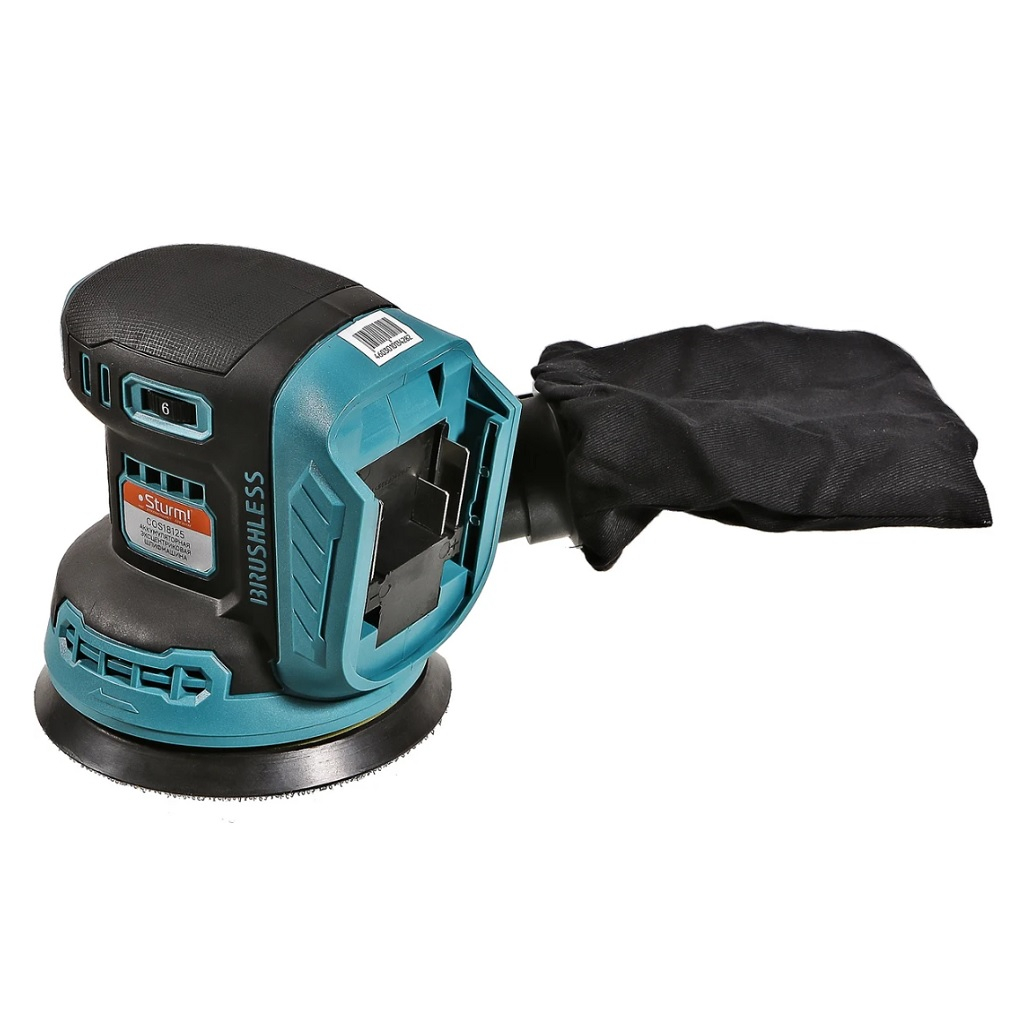 Машина шлифовальная эксцентриковая Sturm COS18125, 18В, без акк. и з.у, бесщеточный двигатель