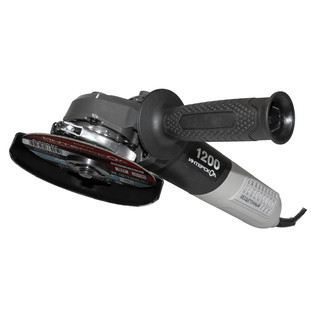 Шлифмашина угловая Интерскол УШМВ-125/1200Э, 915.0.0.40, 1200 Вт, 10000 об/мин, диск 125 мм