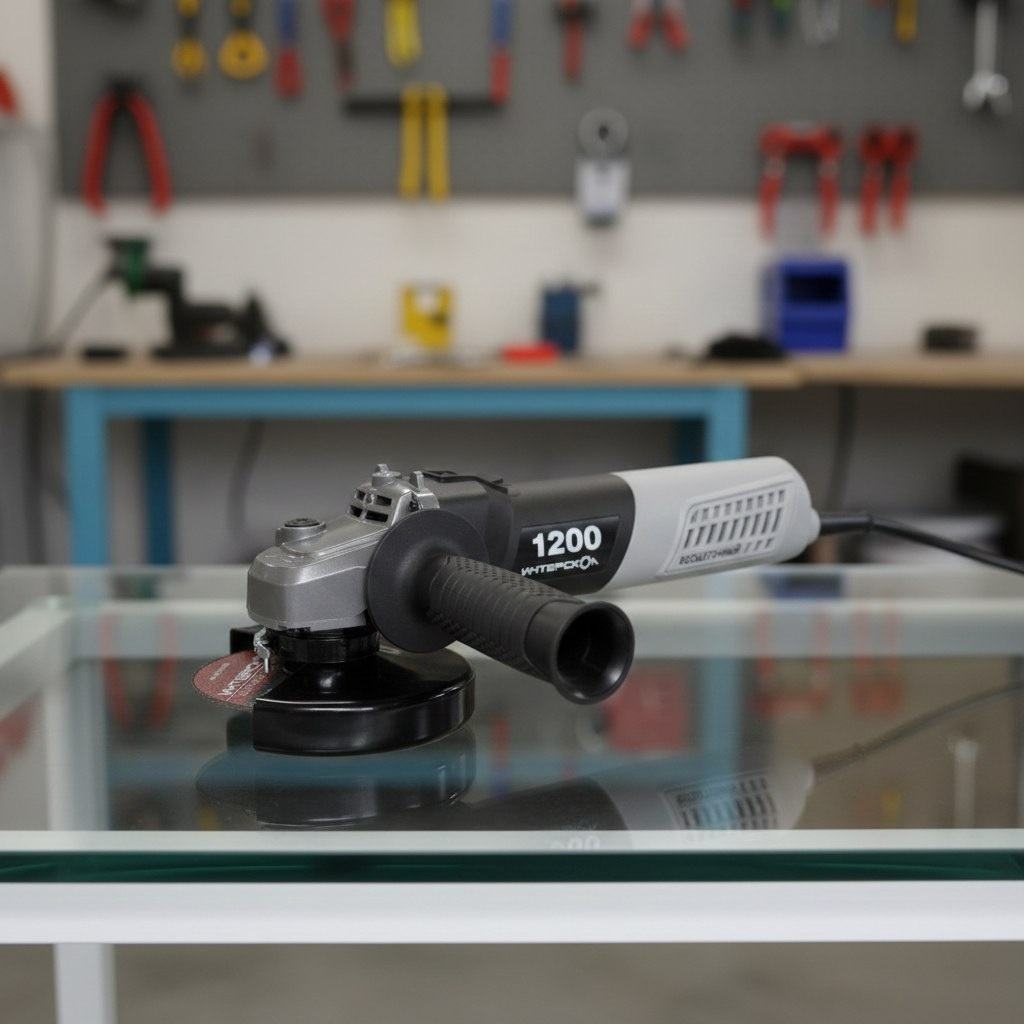 Шлифмашина угловая Интерскол УШМВ-125/1200Э, 915.0.0.40, 1200 Вт, 10000 об/мин, диск 125 мм